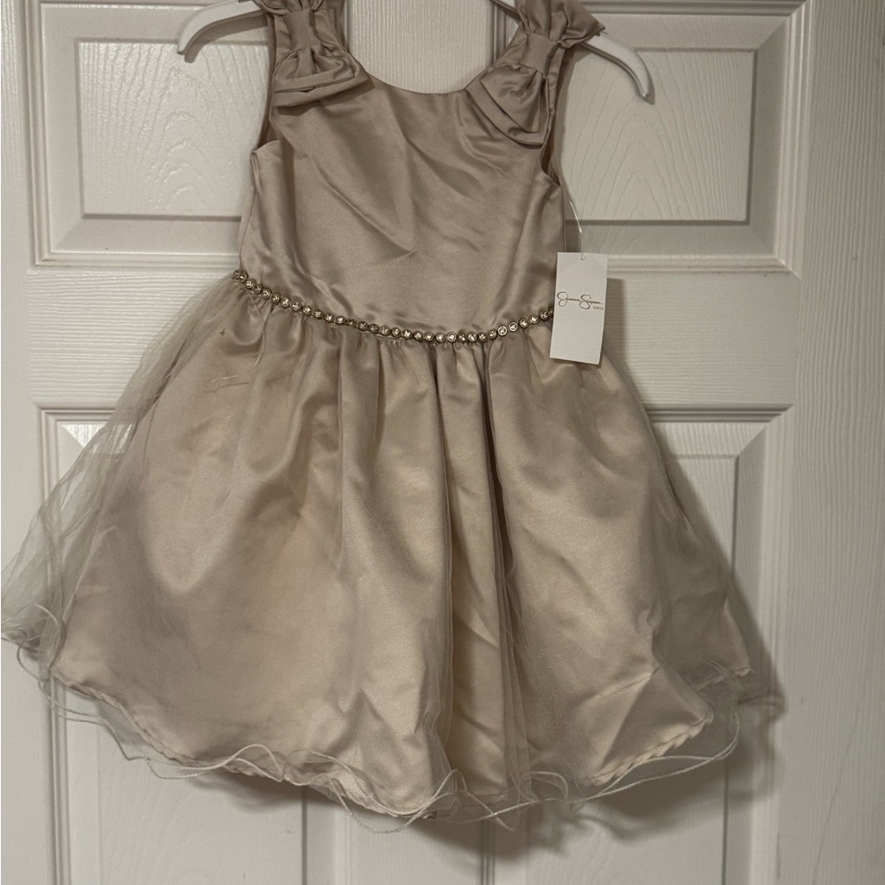 Jessica Simpson Cream Formal Kids Dress